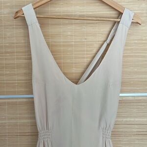 Babaton Silk Midi Dress - Light Cream S